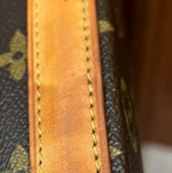 Louis Vuitton Authentic Babylon Tote Monogram Brown Canvas Authentic Tan Leather - Picture 7 of 15